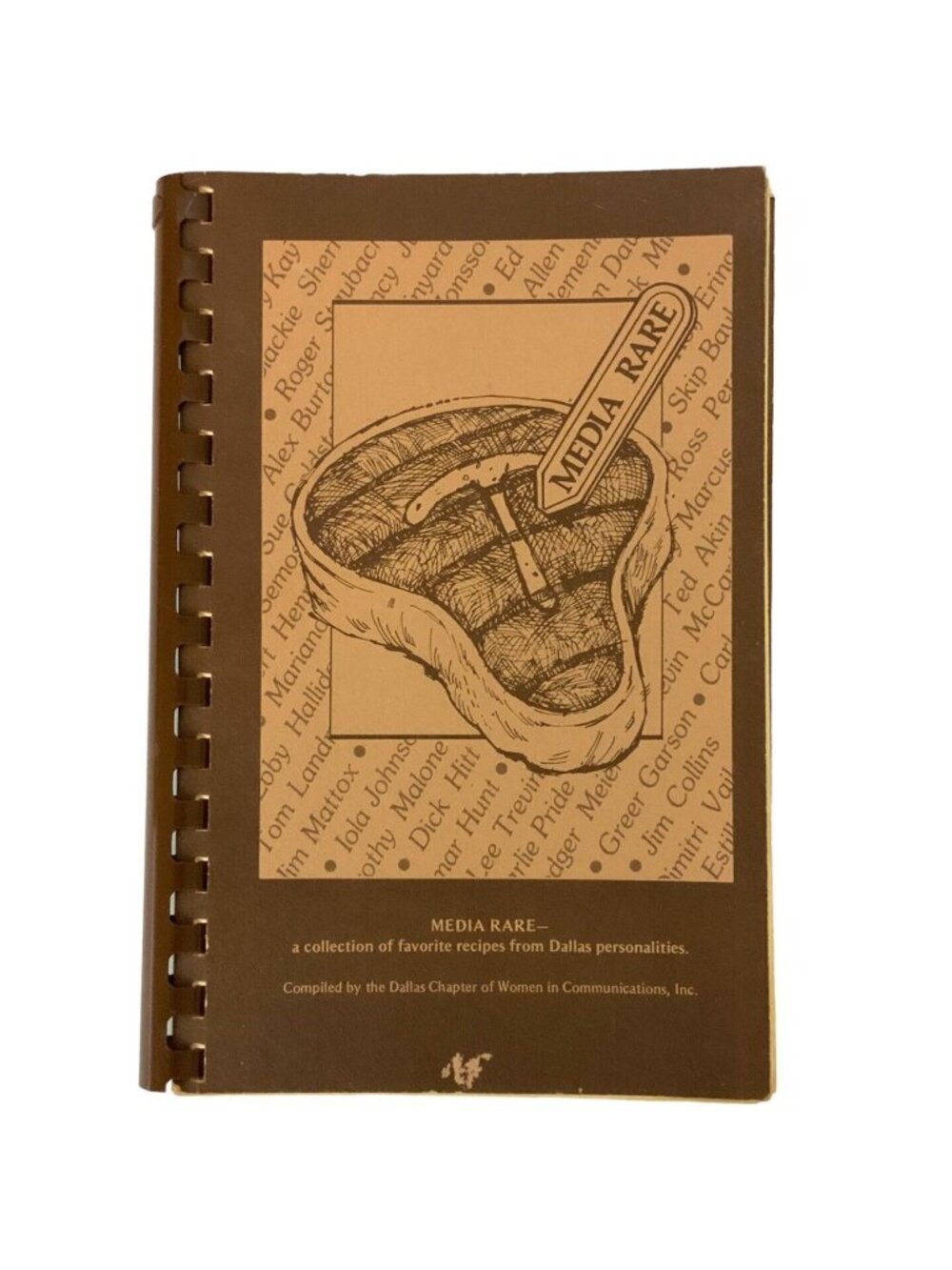 Media Rare Cookbook Favorite Recipes From Dallas Personalities 1979 Spiral Bound
